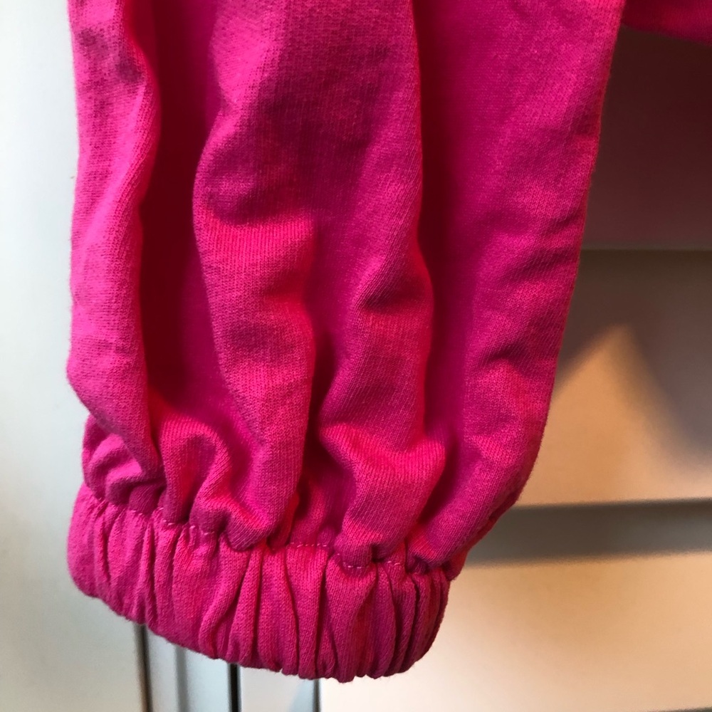 Hot pink NWT French Terry Bubble Sleeve Knit Top - Picture 7 of 7